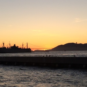 Golden Gate Sunset. San Francisco, California.